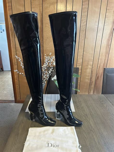 christian dior baseball boots|Christian Dior thigh boots.